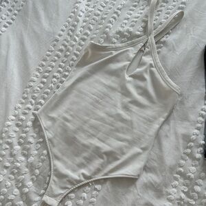 Free people white bodysuit small